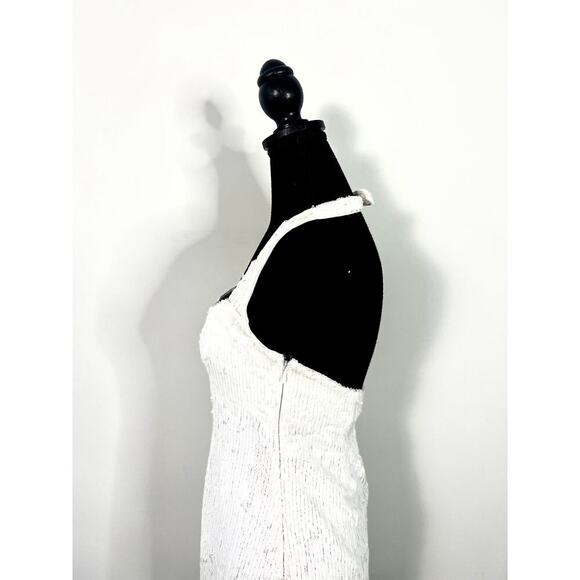 Show Me Your Mumu Samba Mini White Liquid Sequin Dress Medium - Picture 7 of 7